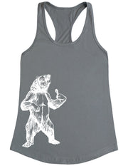 bear-trying-to-sing-karaoke-seembo-women-poly-cotton-tank-top-gray-color-side-print