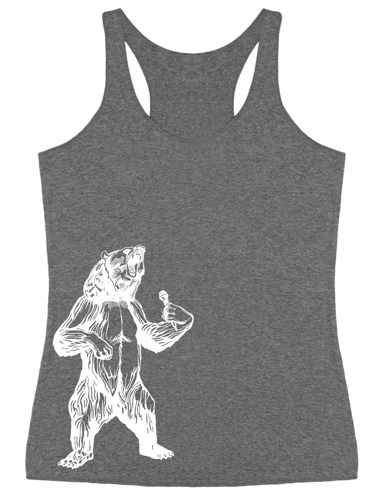 seembo-bear-trying-to-sing-karaoke-vocalist-sing-musician-music-band-women-tri-blend-tank-top-vintage-black-color-side print