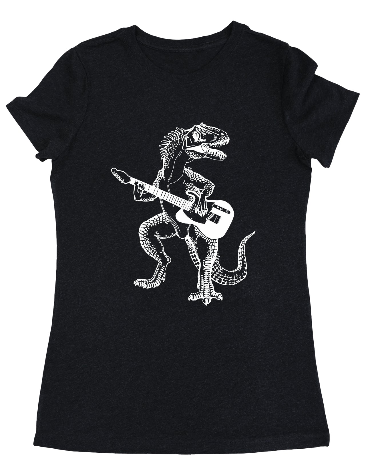 SEEMBO Dinosaur Playing Guitar Funny Guitarist Misician Women Tri-Blend T-Shirt