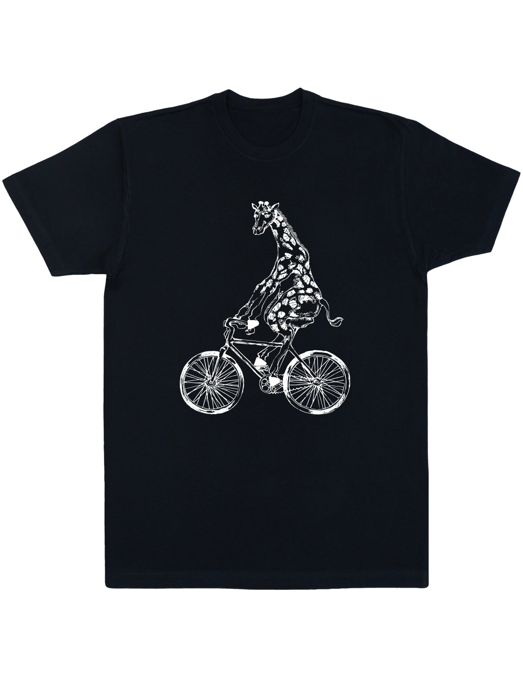 SEEMBO Giraffe Cycling Bicycle Bike Biking Biker Funny Cyclist Men Cotton T-Shirt