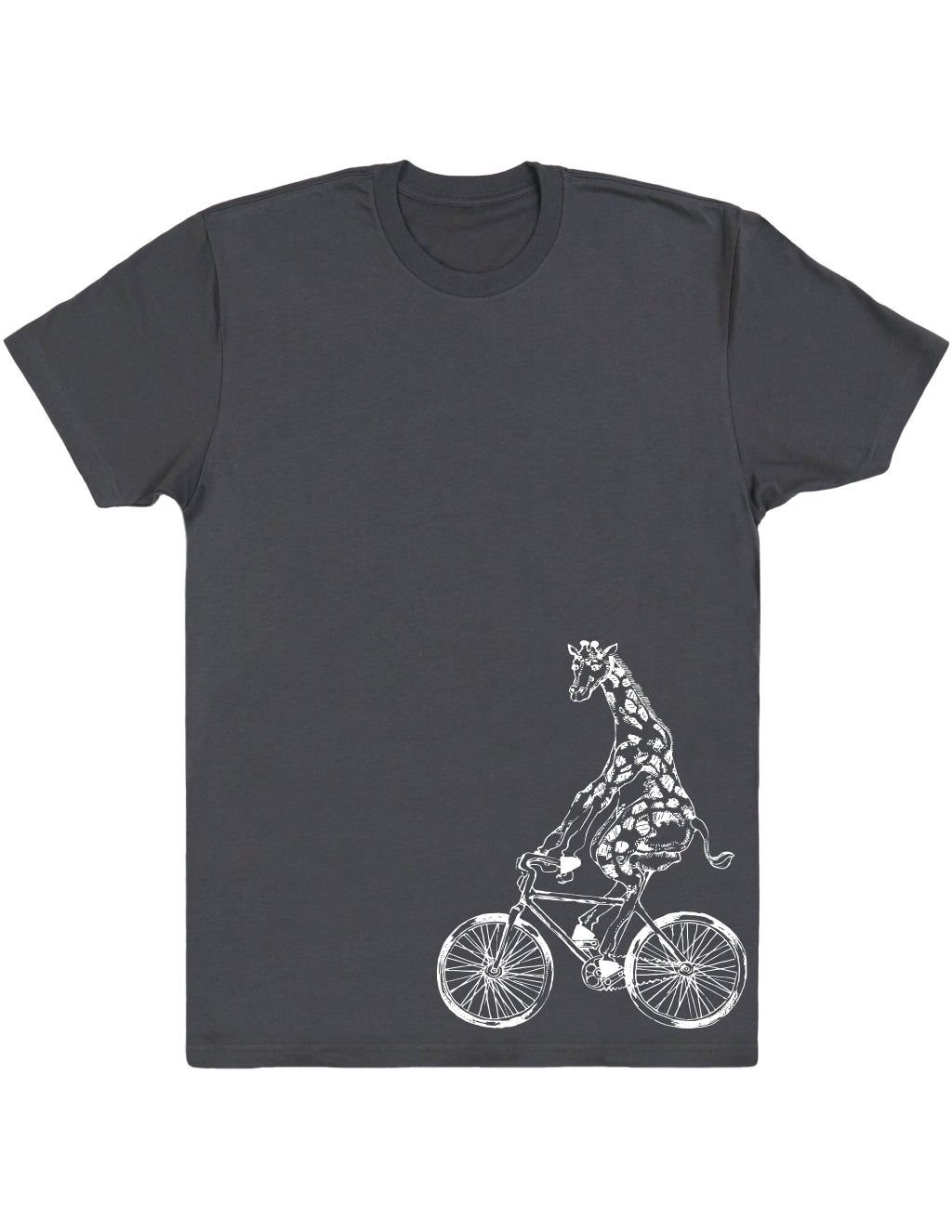 SEEMBO Giraffe Cycling Bicycle Men's Cotton T-Shirt Side Print
