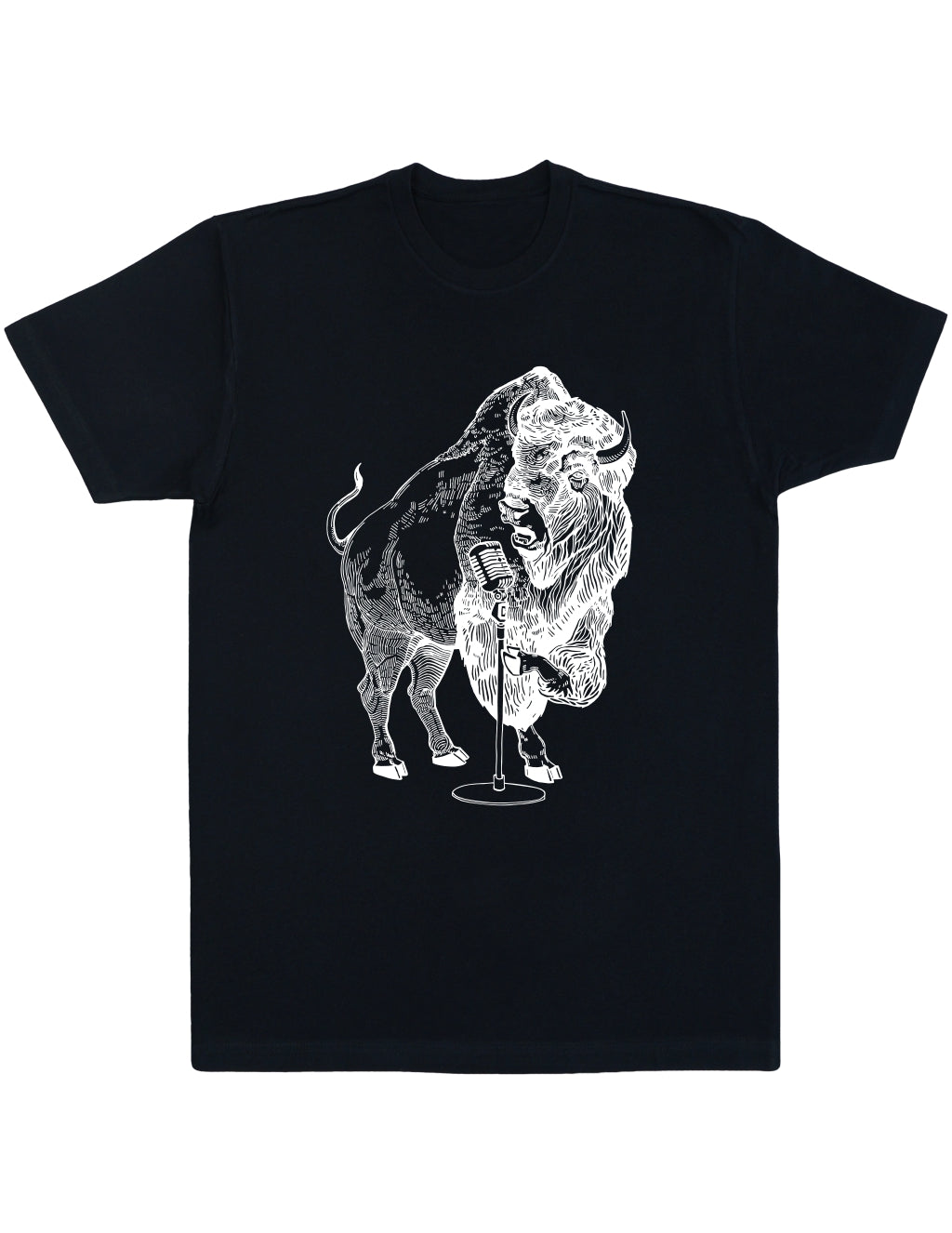 SEEMBO Bison Trying To Sing Men's Cotton T-Shirt