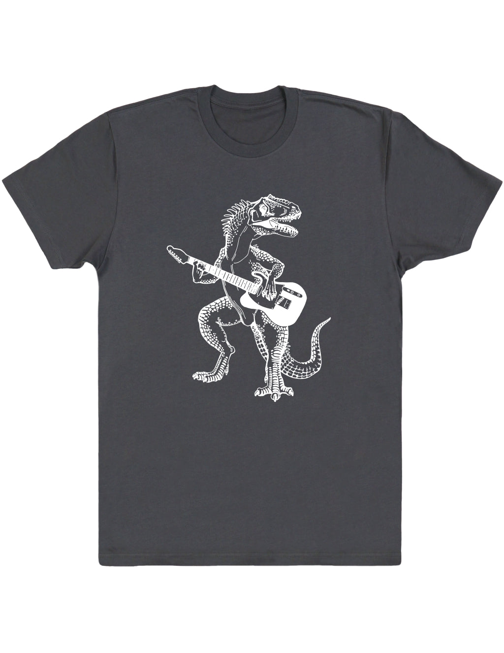 SEEMBO Dinosaurio Tocando Guitarra Divertido Guitarrista Misician Hombres Camiseta de Algodón