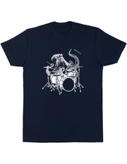octopus playing drums shirt seembo men unisex navy color